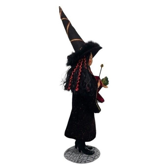 Annalee Halloween Witch Doll 2006 Magical Frog Wand Boots Fancy Witchcor… - Picture 4 of 11